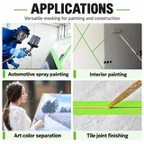 Wall painting, artwork and colour-separation applications for low-tack tape